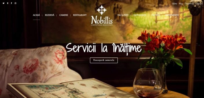 Nobillis - The Carpathian Residence, creare site web