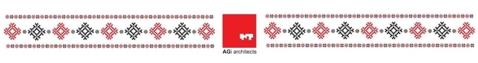 AGi Architects greeting card with traditional pattern