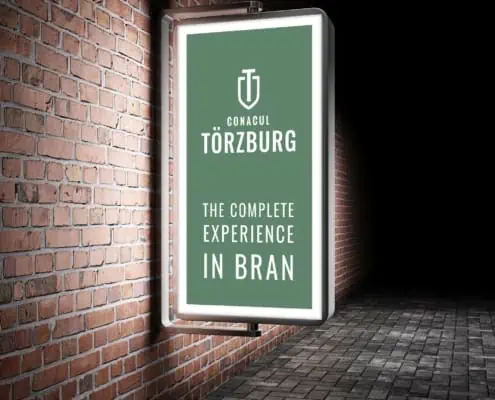 Torzburg strategie de brand hotel identitate vizuala boutique hotel Bran branding horeca Toud