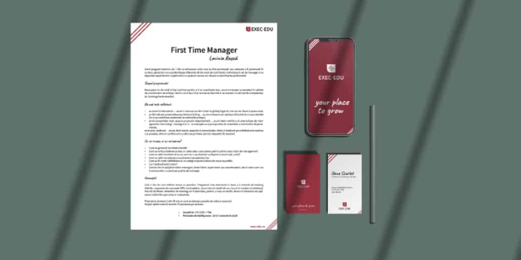 EXEC EDU identitate vizuala noua si website nou construite de Toud