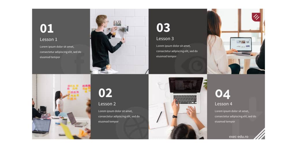 EXEC EDU identitate vizuala noua si website nou construite de Toud