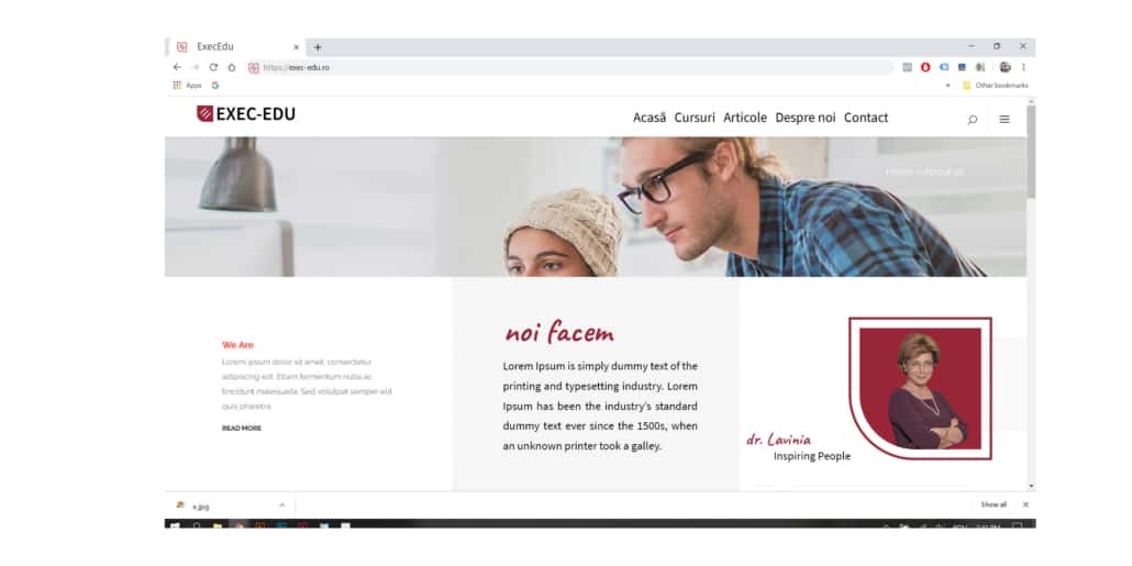 EXEC EDU identitate vizuala noua si website nou construite de Toud