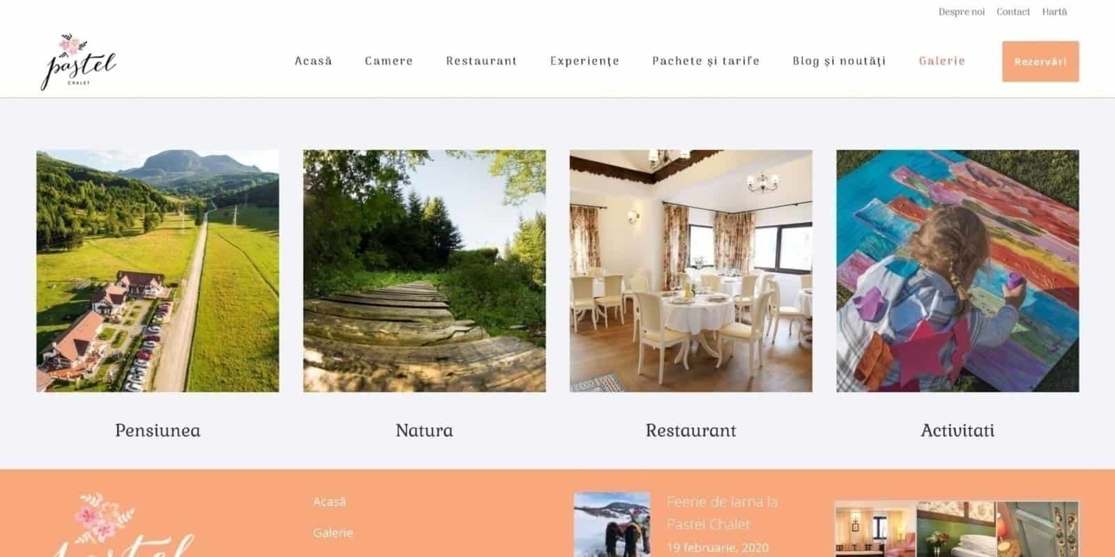 Pastel Chalet, realizare site web, web design, design, website, Toud