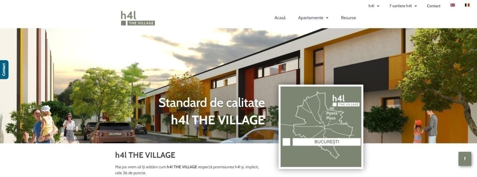 h4l THE VILLAGE, design, website, web design, h4l