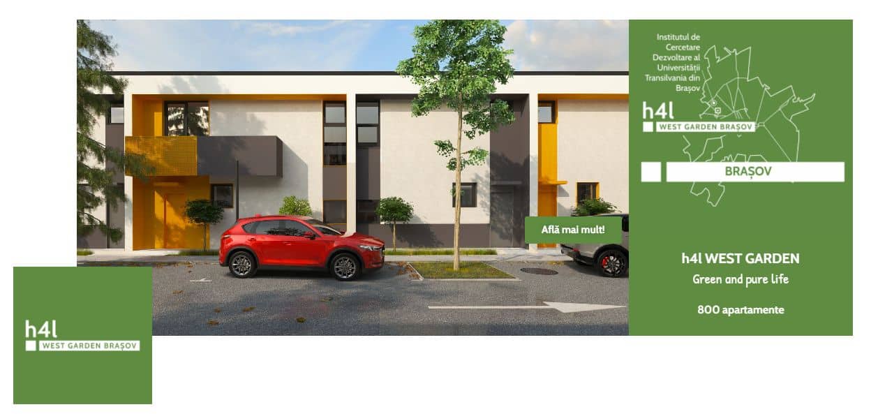 h4l West Garden Brasov, green and pure life, design, branding
