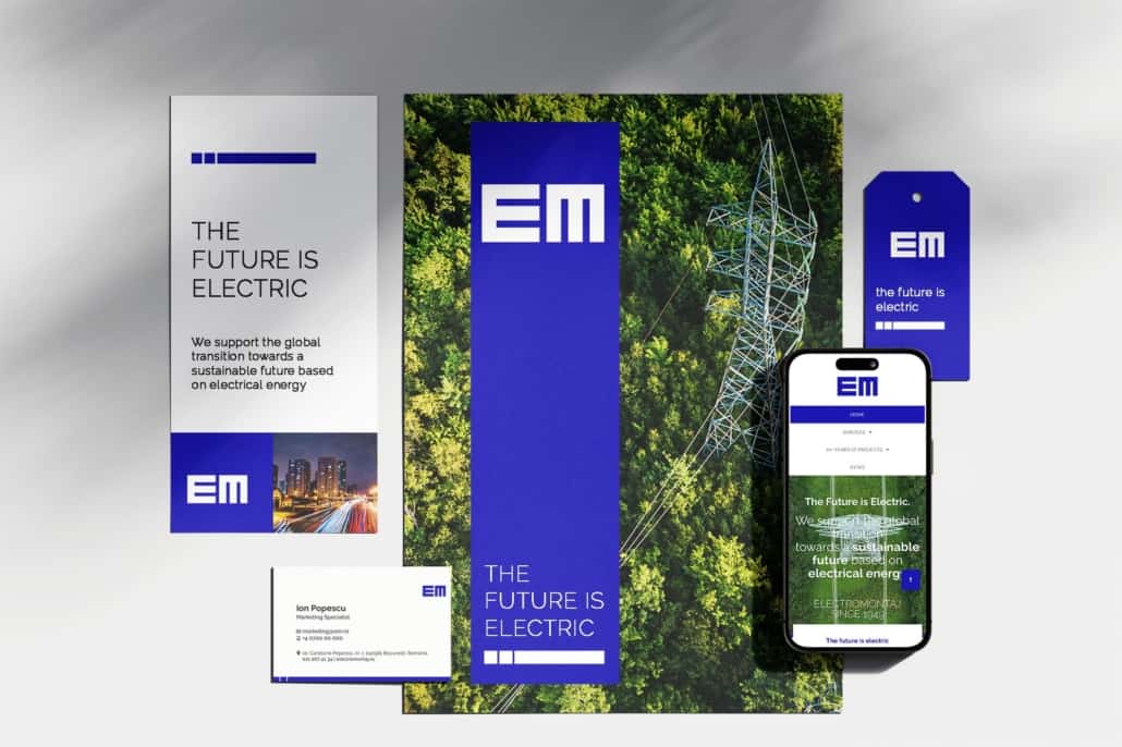 Electromontaj - branding, identitate vizuala, website redesign