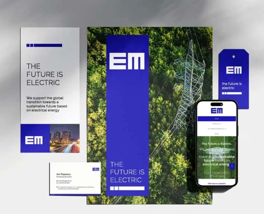 Electromontaj - branding, identitate vizuala, website redesign