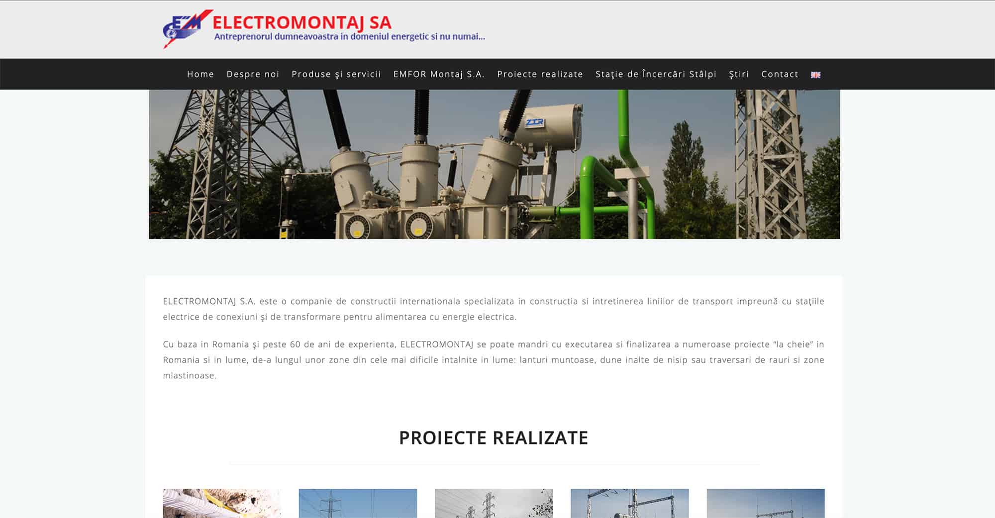 Website Electromontaj vechi