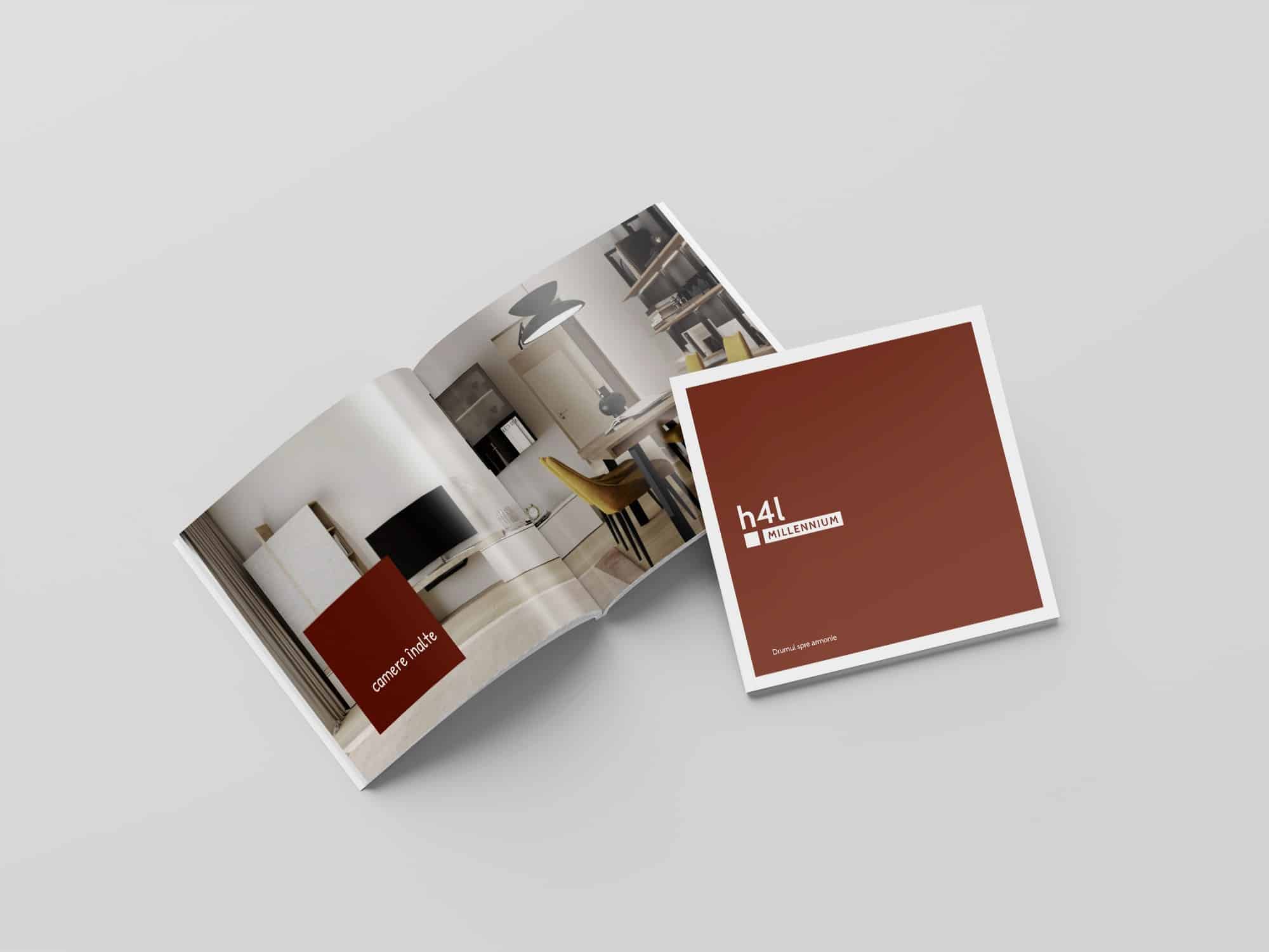 h4l MILLENNIUM, brosura prezentare cartier, publishing design, h4l, Toud