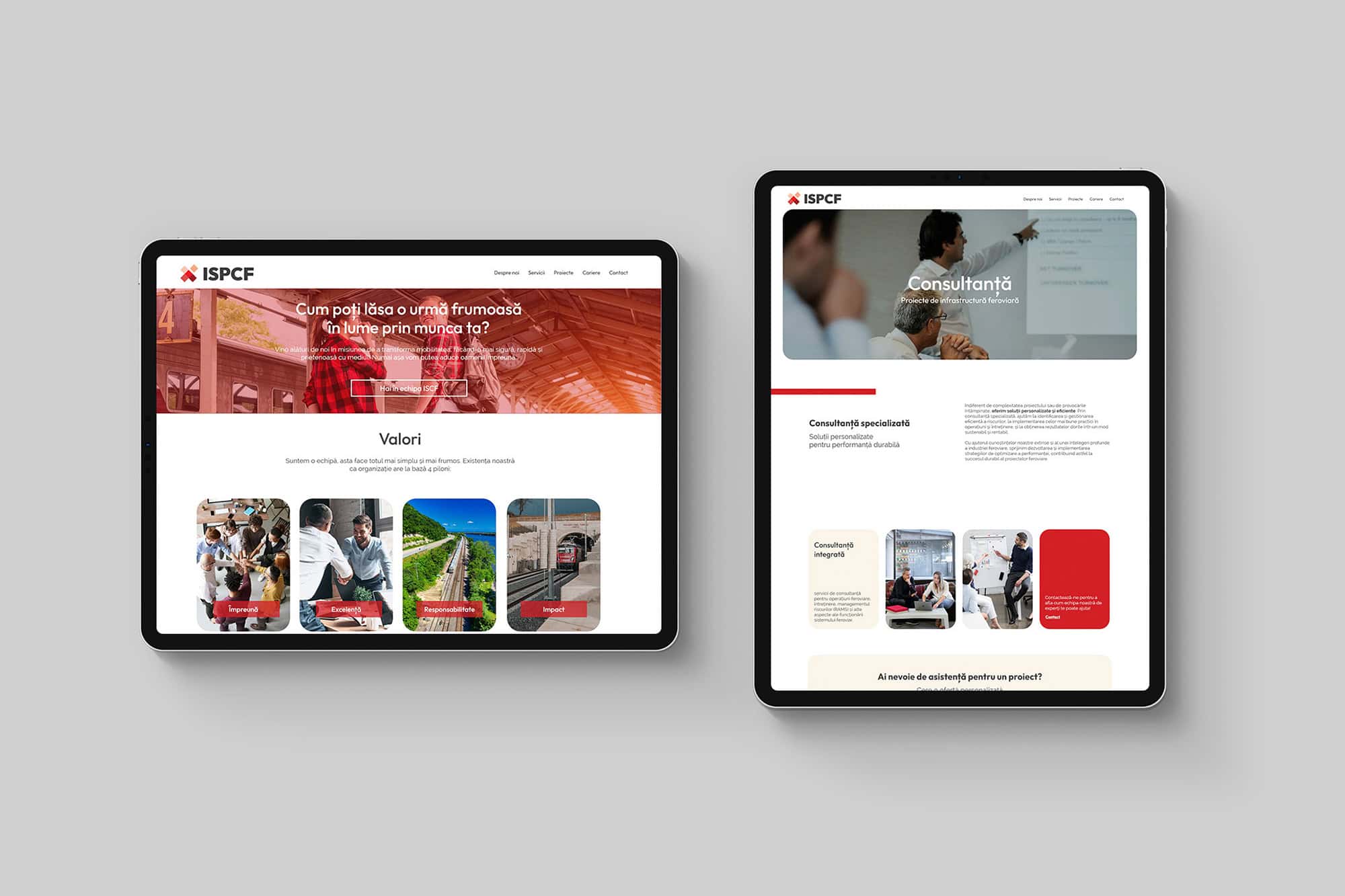 Transformarea ISPCF, web design, website creation, UX design, UI design