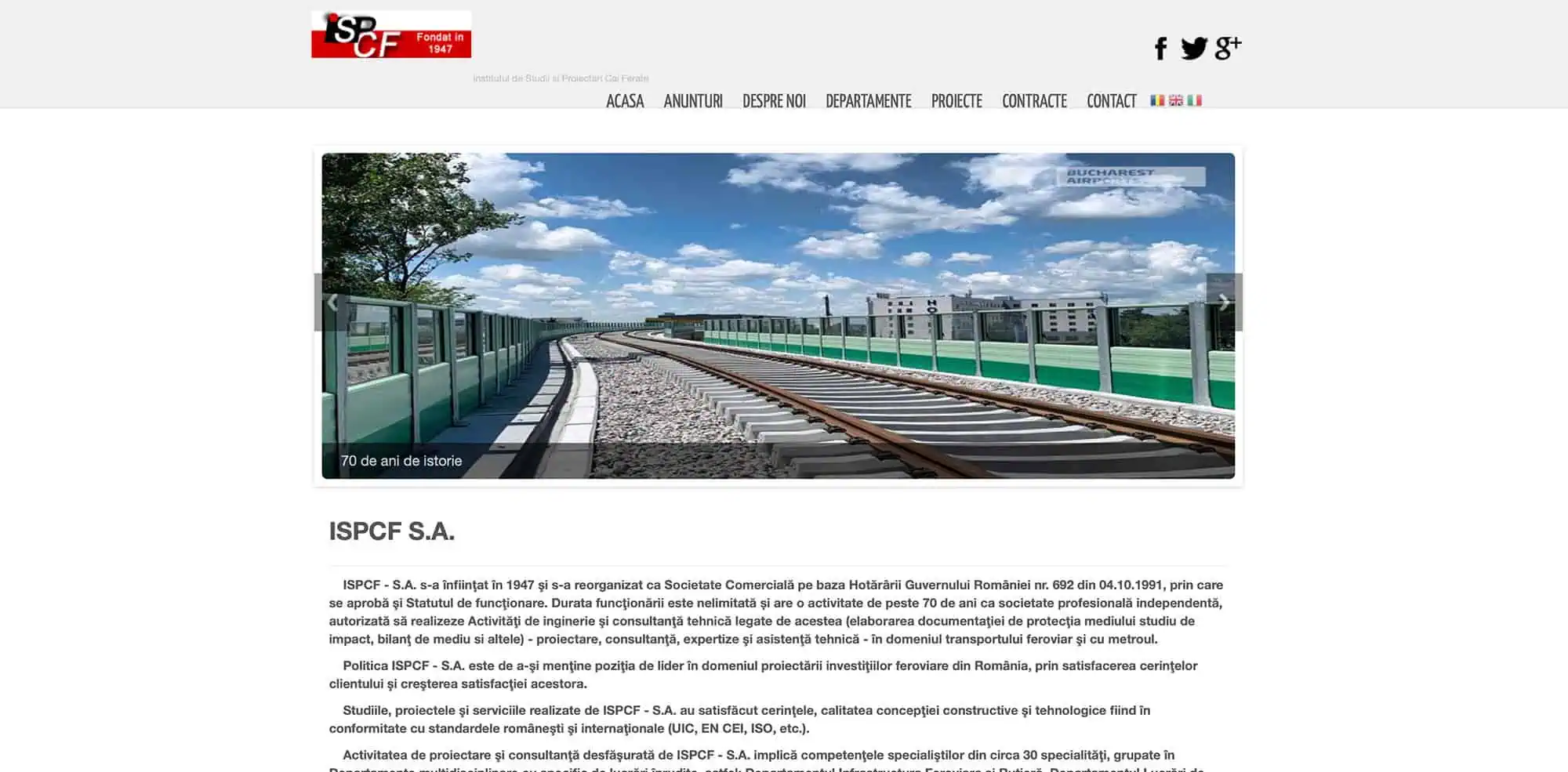 Website vechi ISPCF 1