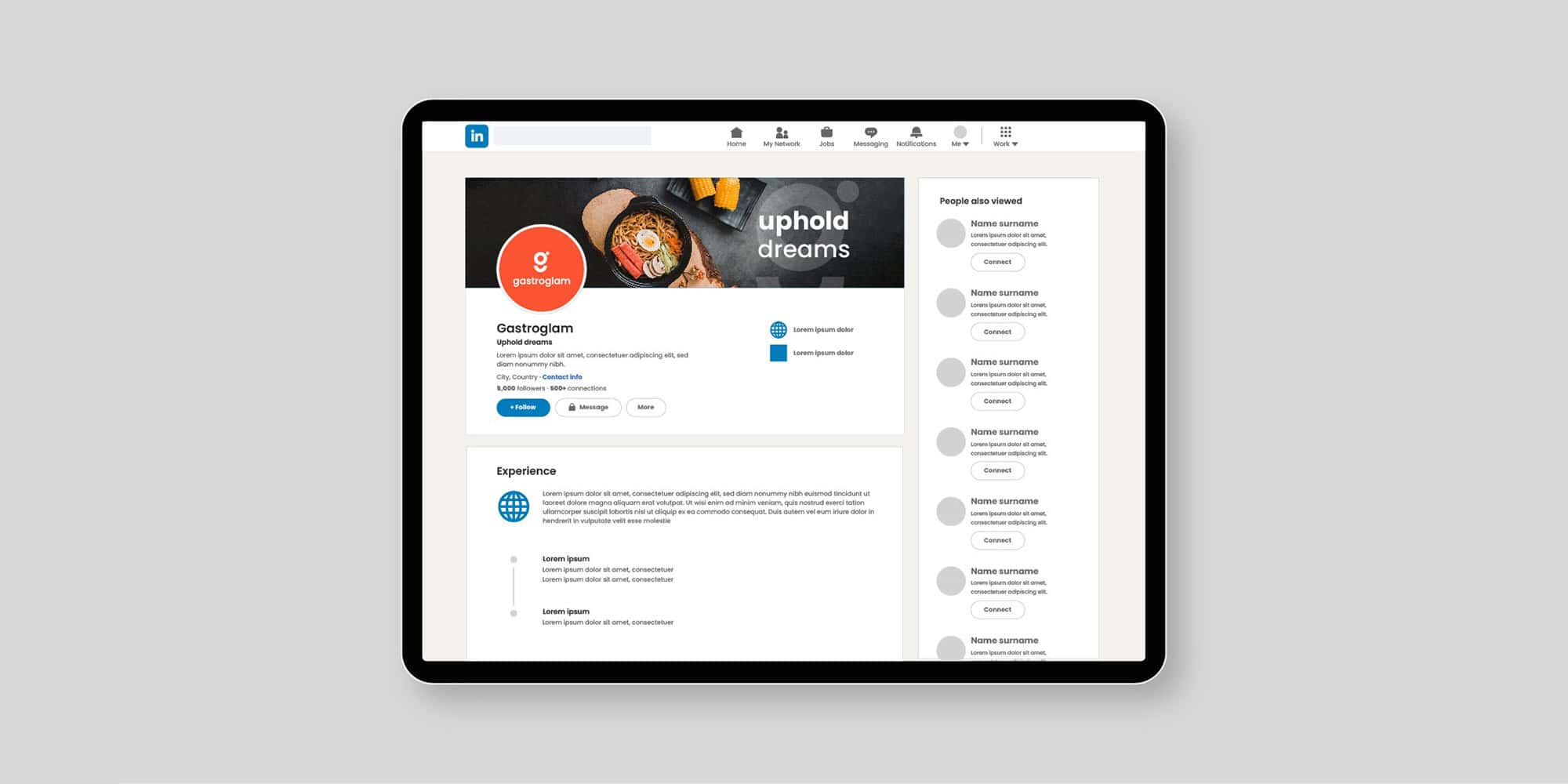 Gastroglam — proiectul care susține visele celor care creează experiențe la masă, Toud, identitate vizuală, web design